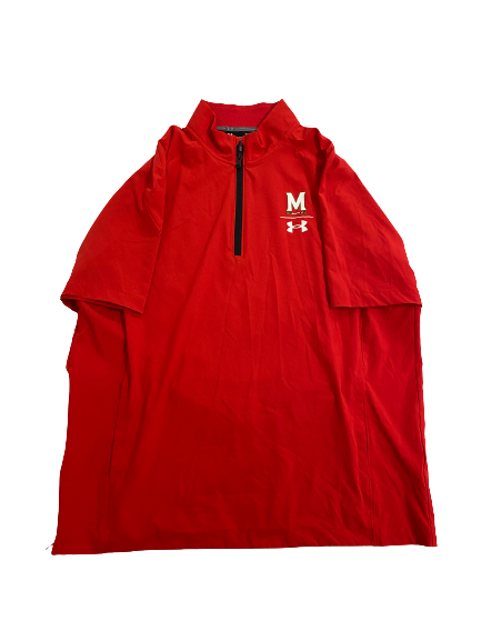 Derek Kief Maryland Football Team-Issued Short Sleeve Quarter-Zip (Size XL)