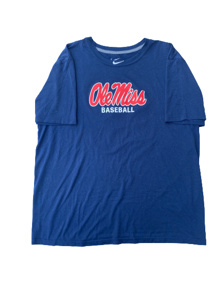 Greer Holston Ole Miss Baseball Team Exclusive Practice Shirt with Number on Back (Size XL)