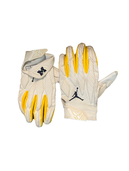 Nick Eubanks Michigan Football Game Worn Player Exclusive Gloves