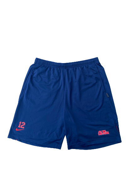 Greer Holston Ole Miss Baseball Team Issued Workout Shorts (Size L)