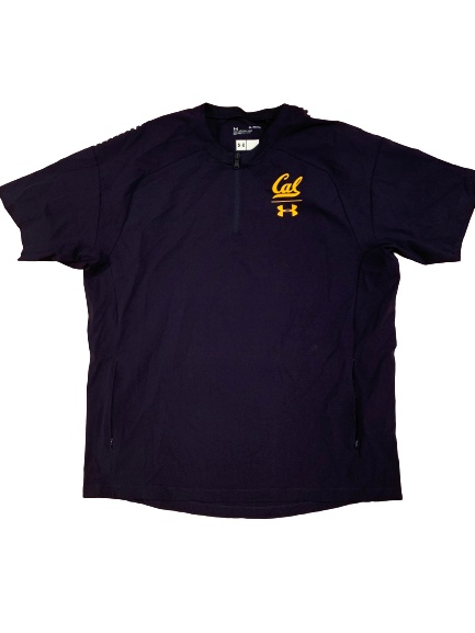 Jake Ashton California Football Team Issued Short Sleeve Quarter Zip Pullover (Size XL)