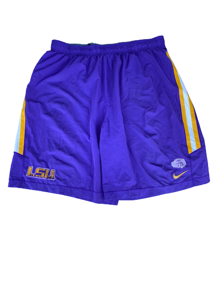 Garrett Brumfield LSU Football Team Issued Workout Shorts (Size XXXL) (