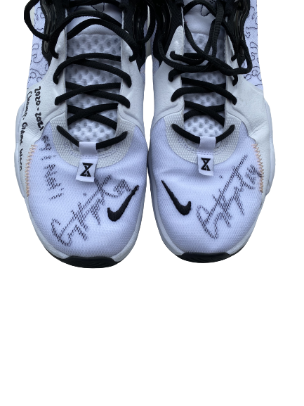 Corey Kispert Gonzaga Basketball 2021 NCAA Championship Game Worn Shoes (Size 14) - Photo Matched