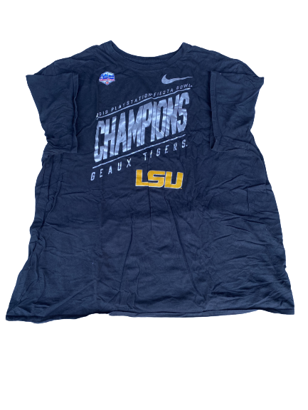 Garrett Brumfield LSU Football Team Issued "2019 Fiesta Bowl" Shirt (Size XXXL)
