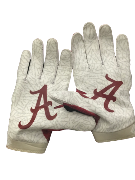 Dallas Warmack Alabama Signed Game Used Gloves