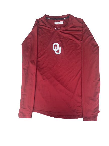 Conor McKenna Oklahoma Baseball Team Issued Long Sleeve Workout Shirt (Size XL)