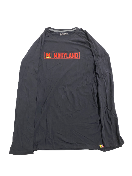 Derek Kief Maryland Football Team-Issued Long Sleeve Shirt (Size XLT)