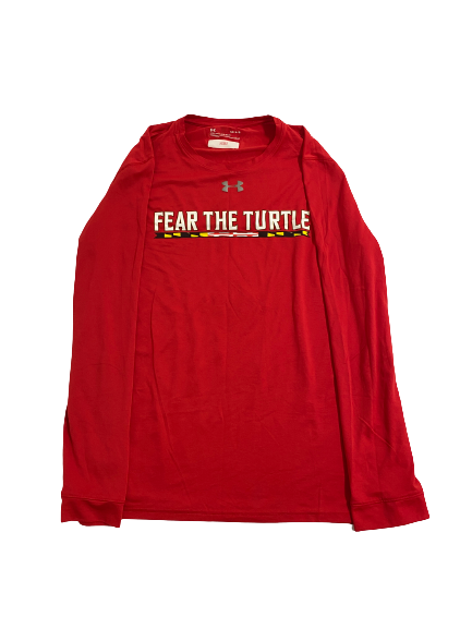 Derek Kief Maryland Football Team-Issued Long Sleeve Shirt (Size L)