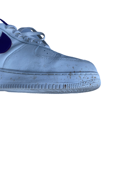 Garrett Brumfield LSU Football Team Issued Air Force 1 Shoes (Size 15)