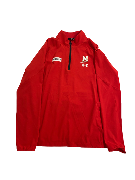 Derek Kief Maryland Football Team-Issued "Respect" Quarter-Zip Jacket (Size L)