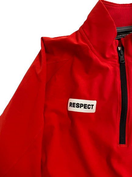 Derek Kief Maryland Football Team-Issued "Respect" Quarter-Zip Jacket (Size L)