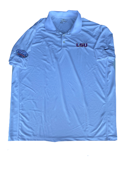 Garrett Brumfield LSU Football Player Exclusive "Texas Bowl" Polo Shirt (Size XXXL)