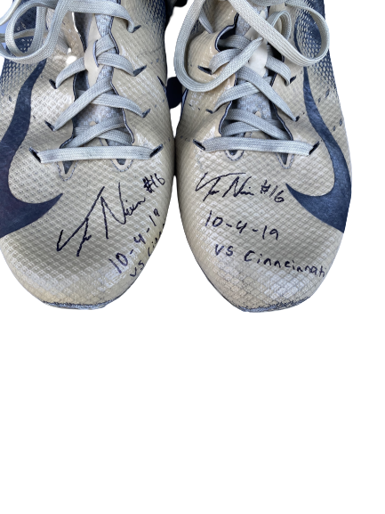 Tre Nixon UCF Football Signed and Inscribed Game-Worn Cleats (10/4/2019)(Photo Matched)(76 Yards/1 touchdown)