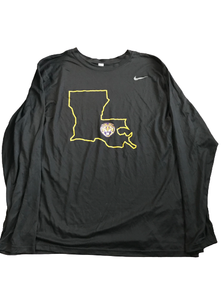 Thaddeus Moss LSU Team Issued Long Sleeve Shirt (Size XXL)