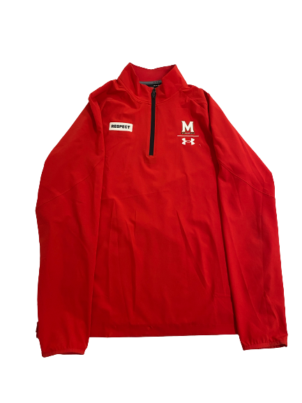 Derek Kief Maryland Football Team-Issued "Respect" Quarter-Zip Jacket (Size L)