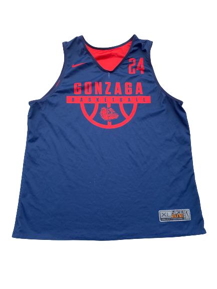 Corey Kispert Gonzaga Basketball SIGNED 2019-2020 Season Worn Reversible Practice Jersey (Size XL)