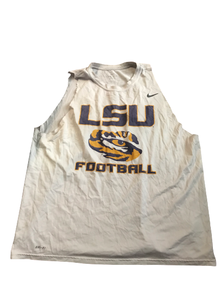 Thaddeus Moss LSU Team Issued Cut-Off Sleeveless Shirt (