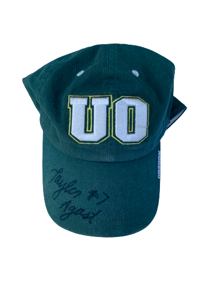 Taylor Agost Oregon Volleyball SIGNED Hat & T-Shirt (Size M)