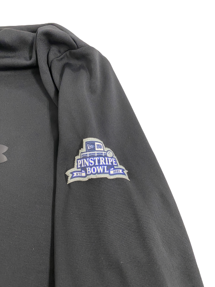 Derek Kief Maryland Football Team-Issued Pinstripe Bowl 1/4 Zip Jacket (Size XL)