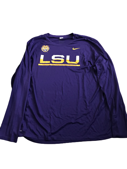Thaddeus Moss LSU Team Issued Long Sleeve Shirt (Size XXL)