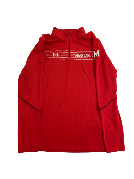 Derek Kief Maryland Football Team-Issued Quarter-Zip Jacket (Size L)