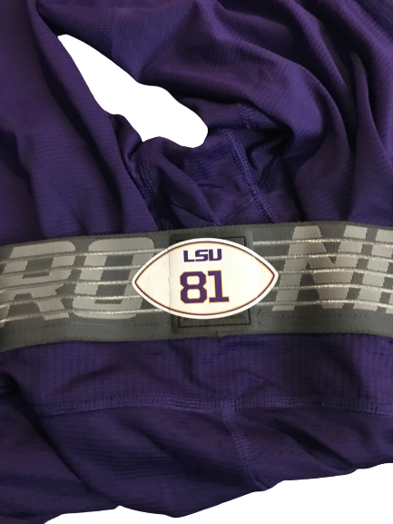 Thaddeus Moss LSU Team Issued Compression Tights with Number on Back (Size XXL)