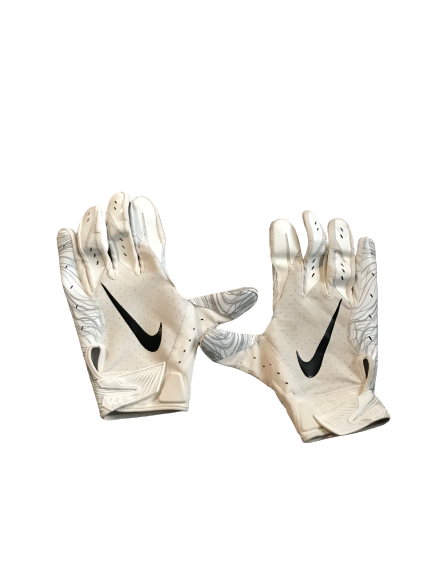Thaddeus Moss LSU Team Issued Practice Worn Nike Football Gloves (Size XXXL)