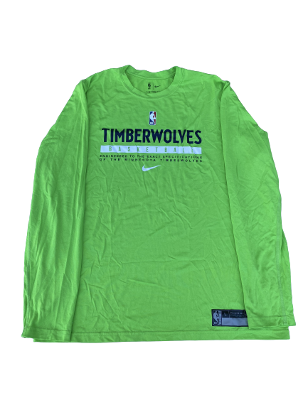 Matt Coleman Minnesota Timberwolves Team Issued Long Sleeve Shirt (Size L)