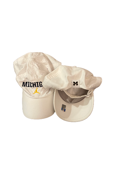 Mike McCray Set of (2) Michigan Football Jordan Hats