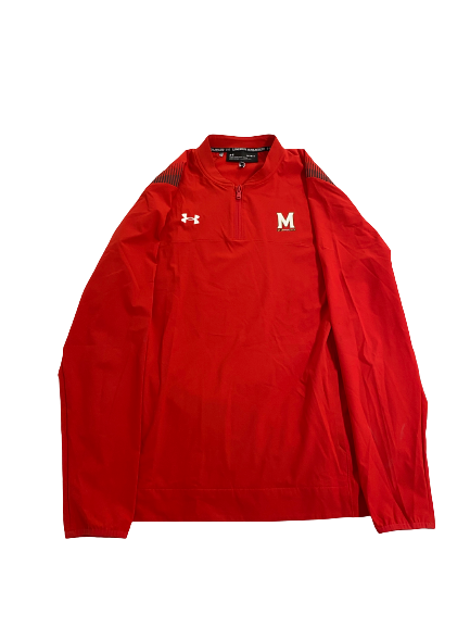 Derek Kief Maryland Football Team-Issued Quarter-Zip Jacket (Size L)