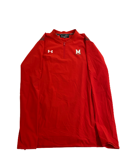 Derek Kief Maryland Football Team-Issued Quarter-Zip Jacket (Size XLT)