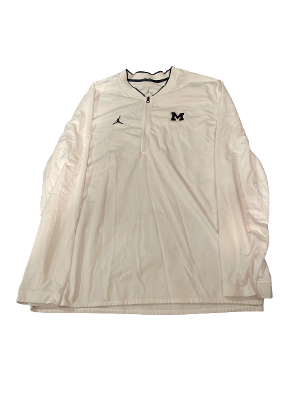 Mike McCray Michigan Football Team Issued Quarter-Zip Pullover (Size XL)