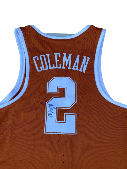Matt Coleman Texas Basketball 2017-2018 Game Worn Jersey - Photo Matched