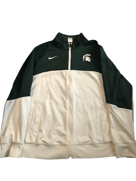 Gavin Schilling Michigan State Team Issued Warm-Up Jacket (Size XXL)