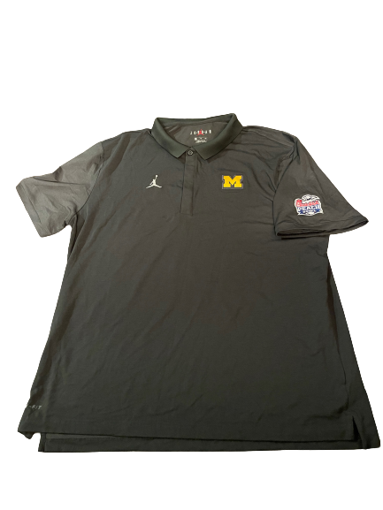 Mike McCray Michigan Football Team Exclusive "Peach Bowl" Polo Shirt (Size XL)