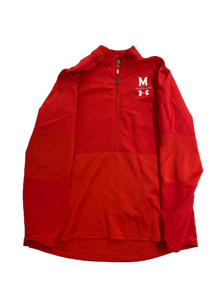 Derek Kief Maryland Football Team-Issued Half-Zip Jacket (Size L)