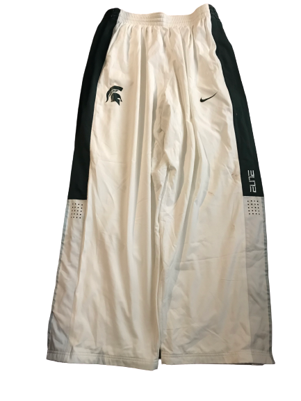 Gavin Schilling Michigan State Team Issued Game Snap-Off Warm-Up Sweatpants (Size XXL)