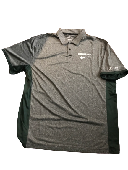 Gavin Schilling Michigan State Team Issued Polo Shirt (Size XXL)