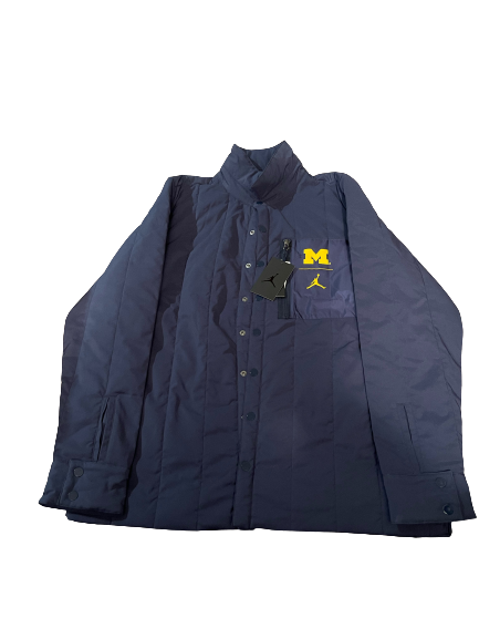 Mike McCray Michigan Football Team Exclusive High-End Button-Down Jacket (Size XL)