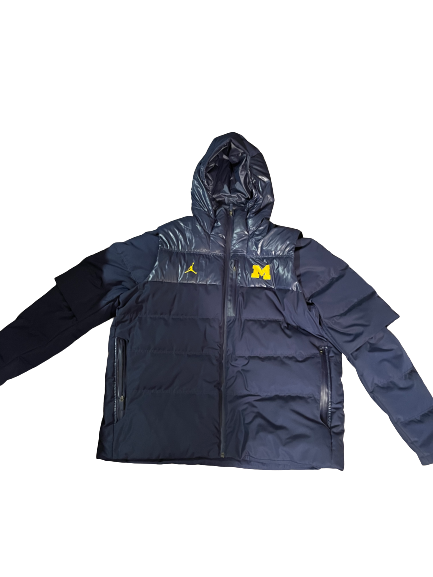 Mike McCray Michigan Football Team Exclusive Triple Layered Heavy-Duty Winter Coat (Size XL)