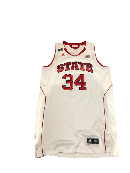 Tyler Harris NC State 2011-2012 Game Worn Jersey (Size XXL) - Photo Matched