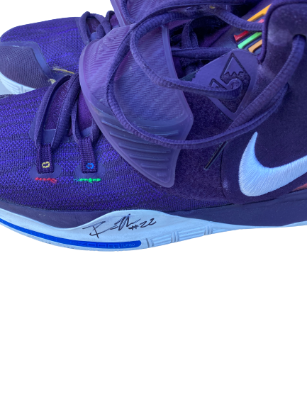 RJ Nembhard TCU Basketball SIGNED Game Worn Shoes (Size 14) - Photo Matched