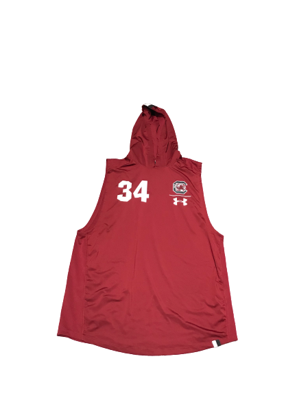 Mon Denson South Carolina Player Exclusive Sleeveless Hoodie (Size L)