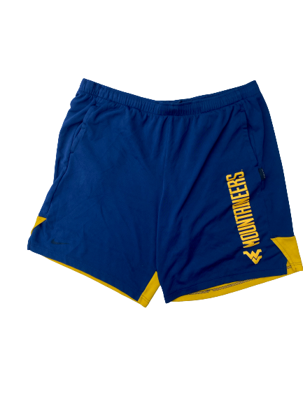 George Campbell West Virginia Football Team Issued Workout Shorts (Size XL)