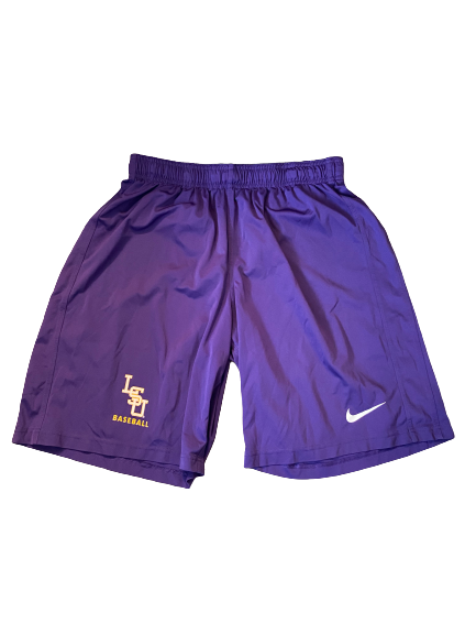 Christian Ibarra LSU Baseball Team Issued Workout Shorts (Size XXL)
