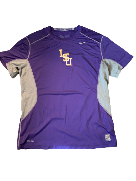 Christian Ibarra LSU Baseball Team Issued Workout Shirt (Size XL)