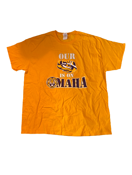 Christian Ibarra LSU Baseball Team Exclusive "Eye On Omaha" T-Shirt (Size XL)