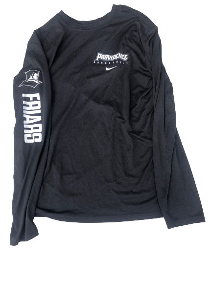 David Duke Providence Basketball Team Issued Long Sleeve Workout Shirt (Size L)