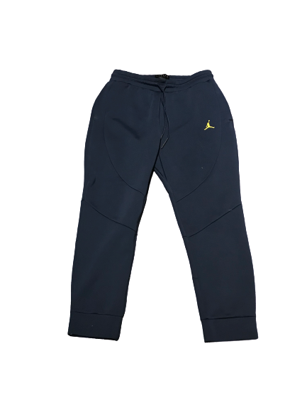 Khalid Hill Michigan Team Issued Travel Sweatpants (Size XXL)