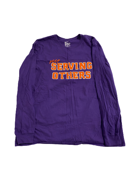 James Skalski Clemson Football "Keep Serving Others" Player-Exclusive Long Sleeve Shirt (Size XXL)